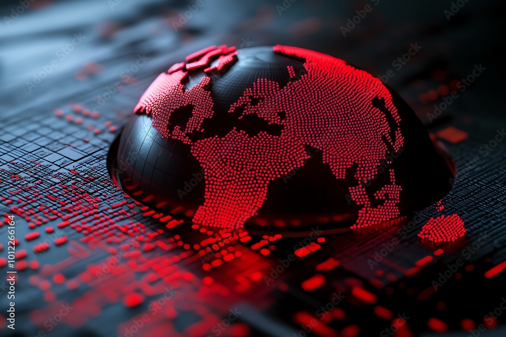 Poster A futuristic digital screen showing errors in bright red, symbolizing the mistakes made in a high-tech world where even small missteps can have significant consequences