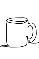 one continuous line, drinking something 	