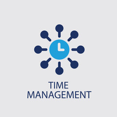 Time management logo concept icon vector image
