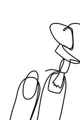 One continuous line, make beautiful  nail 