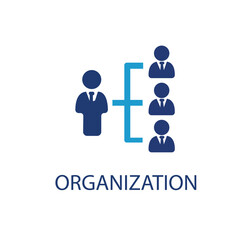 Organization icon from reputation management collection. Simple line element Organization symbol for templates, web design and infographics