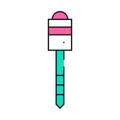 marking peg stick line icon vector. marking peg stick sign. isolated symbol illustration