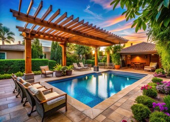 Inspiring Poolside Pergola Ideas for Creating a Relaxing Outdoor Oasis in Your Backyard Space