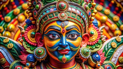 Intricate Ahsura Design with Vibrant Colors and Geometric Patterns for Decorative Purposes