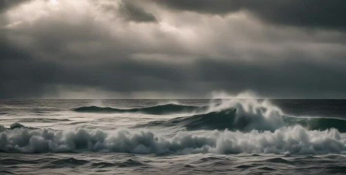 storm over the sea