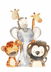 Cute animal frame border