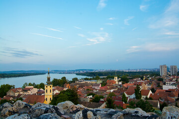 Obraz premium View from the Serbian Tower Gardos in Zemun near Belgrade