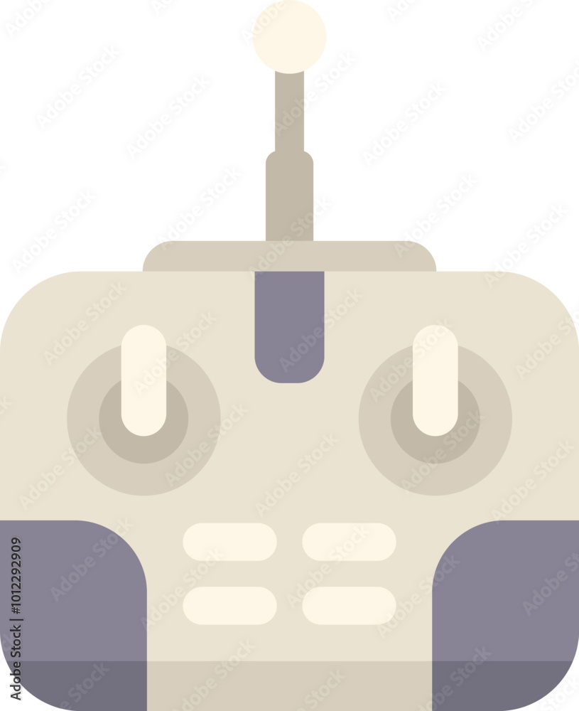 Poster drone remote control device with antenna sending radio waves for remote control operation