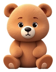 Fototapeta premium PNG Cartoon plush cute bear.