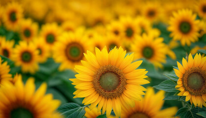 Obraz premium Sunflowers background. Sunflowers close-up. Screen wallpaper