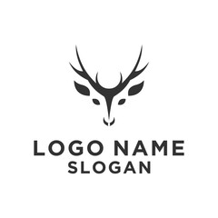 elegant black deer head logo