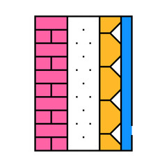 Obraz premium wall layers line icon vector. wall layers sign. isolated symbol illustration