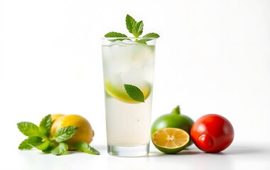 Fototapeta premium mojito cocktail isolated on white background 
