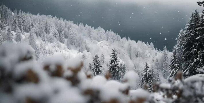snow covered branches
