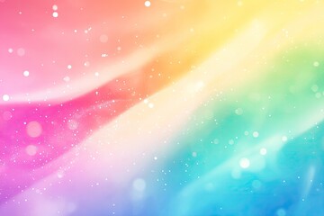 A vibrant rainbow gradient background with soft transitions between each color
