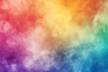 A vibrant rainbow gradient background with soft transitions between each color
