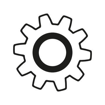 recommend clip art: Gear wheel doodle. Hand drawn cogwheel mechanism. Technology concept planning, business goal