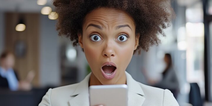 Surprised Office Worker Selfie