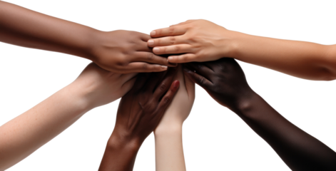 PNG Joining hands adult togetherness massage.