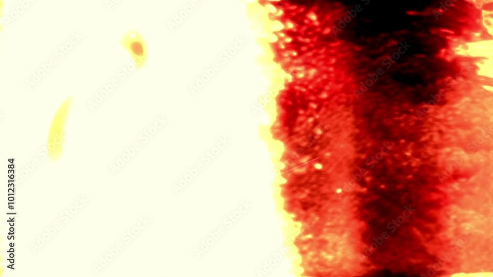 Fototapete fiery red and yellow gradient abstract texture with bold brush strokes and vintage film effect, crea