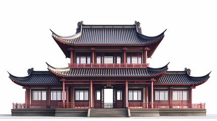 Fototapeta premium Png japanese temple architecture building. Chinese Pagoda. Illustration