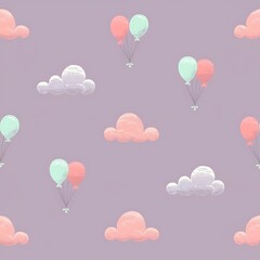 Abstract soft geometric shapes design in pastel colors pattern background