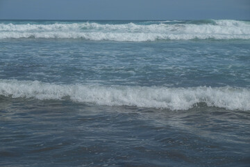 Abstract shapes, patterns and textures of sea waves. Big waves heading towards the beach.For graphic design or banner background