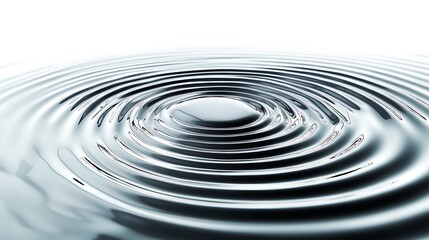Fototapeta premium A smooth, flowing ripples on a water surface with a large, clear area for text