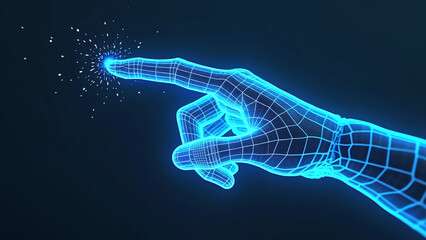 3D Wireframe Model of Human Hand