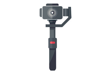 Handheld Gimbal Stabilizer Vector Illustration A Clean Line Drawing for Videography Enthusiasts