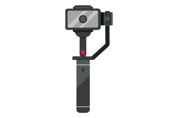 Handheld Gimbal Stabilizer Vector Illustration A Clean Line Drawing for Videography Enthusiasts