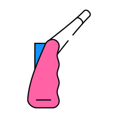 veterinary rectal thermometer line icon vector. veterinary rectal thermometer sign. isolated symbol illustration