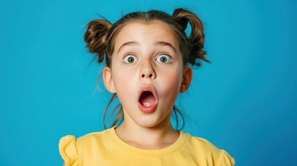 Shocked girl reacting with surprise