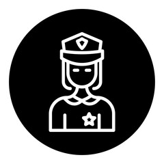 Lady Police Vector Icons