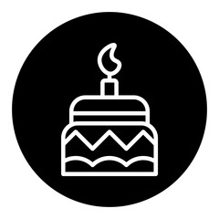 Two Layered Cake Vector Icons