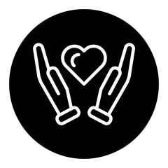 Heart Hands Vector Icons