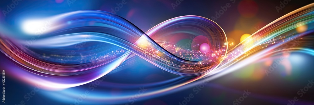 Poster Exploring the Dynamic Interplay of Light and Color in a Modern Quantum Landscape