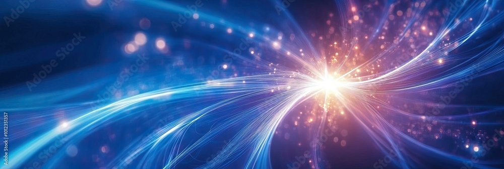 Poster Vibrant Quantum Representation of Energy Flowing Through Interconnected Pathways