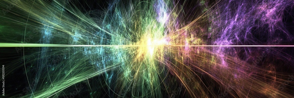 Aufkleber vibrant quantum representation of energy and light dynamics in the modern world