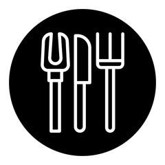 Carving Knife and Fork Vector Icons