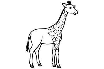 Obraz premium Animal Giraffe Sublimation Designs - Vector, Cartoon, Clipart, Line Art for Graphics & Print, Animal giraffe sublimation, vector, cartoon, and clipart for digital graphics and print use