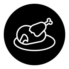 Roasted Turkey Vector Icons