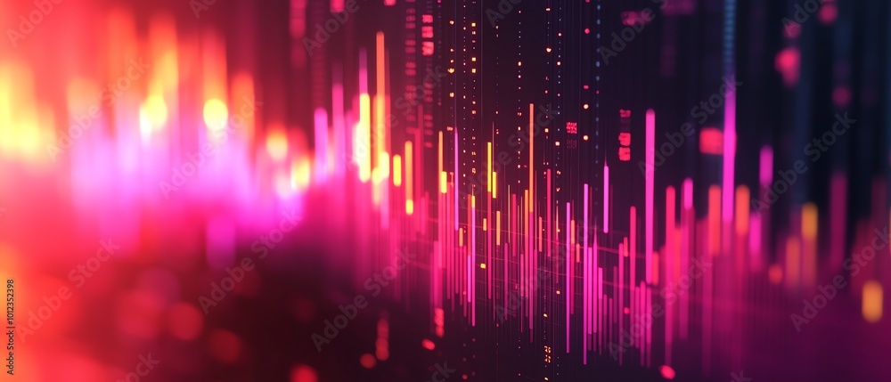 Aufkleber bright and colorful bar charts with fluctuating values for stock market investment analysis or vibra