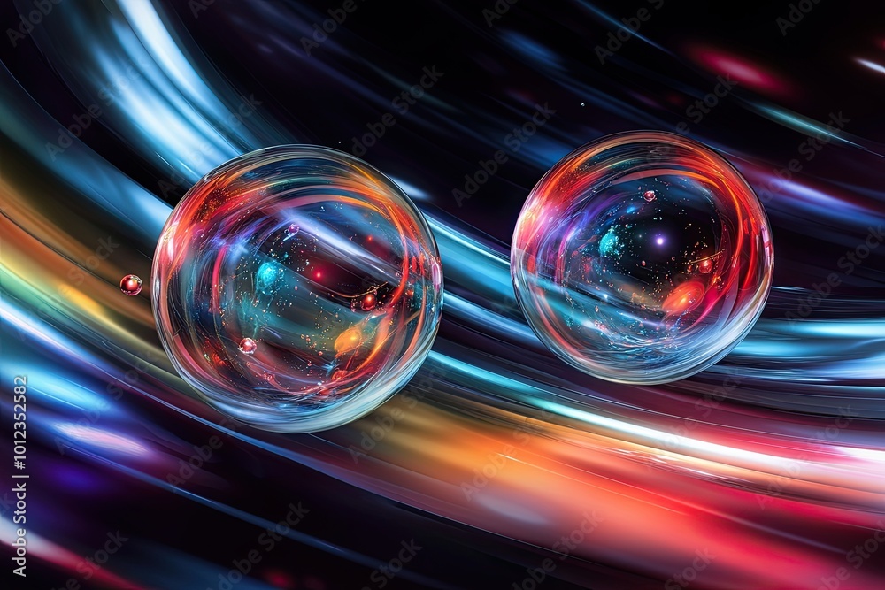 Aufkleber exploring quantum entanglement and its implications in modern physics