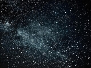 Obraz premium Starry night sky with dynamic stars, natural and expansive, Nature, Cool tones, Photograph, Astronomical beauty