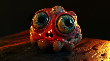 Obraz premium Surreal Creature with Glowing Eyes