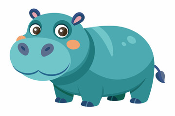 Obraz premium Animal Hippo Sublimation Designs: Vector Illustrations, Cartoons, Clipart, Line Art, Hippo sublimation designs: vector, clipart, cartoons, and line art for digital products and prints.