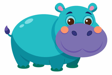 Obraz premium Animal Hippo Sublimation Designs: Vector Illustrations, Cartoons, Clipart, Line Art, Hippo sublimation designs: vector, clipart, cartoons, and line art for digital products and prints.