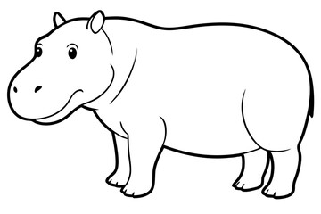 Obraz premium Animal Hippo Sublimation Designs: Vector Illustrations, Cartoons, Clipart, Line Art, Hippo sublimation designs: vector, clipart, cartoons, and line art for digital products and prints.