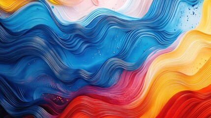 Abstract Colorful Wavy Lines